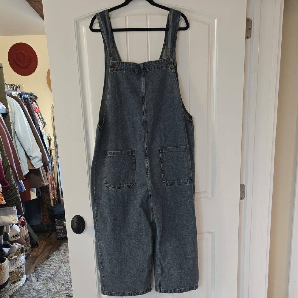 Carly Jean Los Angeles Dark Wash Denim Overalls